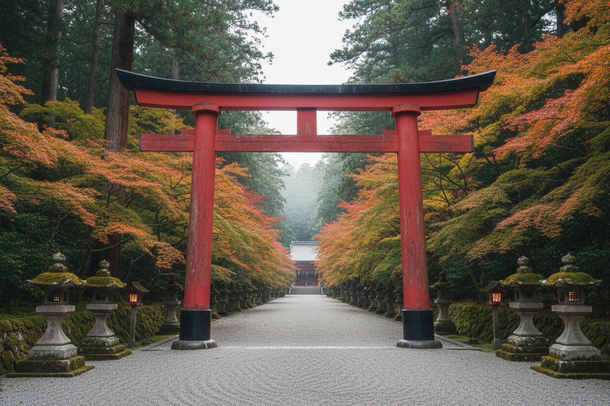 Entrada de un templo japonés 